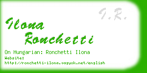 ilona ronchetti business card